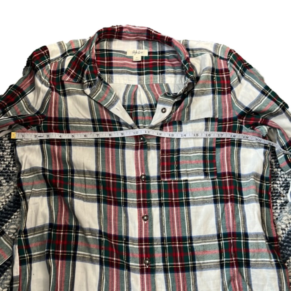 Women's Cotton Plaid Button-Front
Shirt - Picture 8 of 9